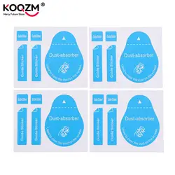 20/50pcs Blue Dust Removal Phone Screen Cleaning Tool All Phones 3 In 1 Dust-absorber + Guide Sticker Clear Dust On Screen