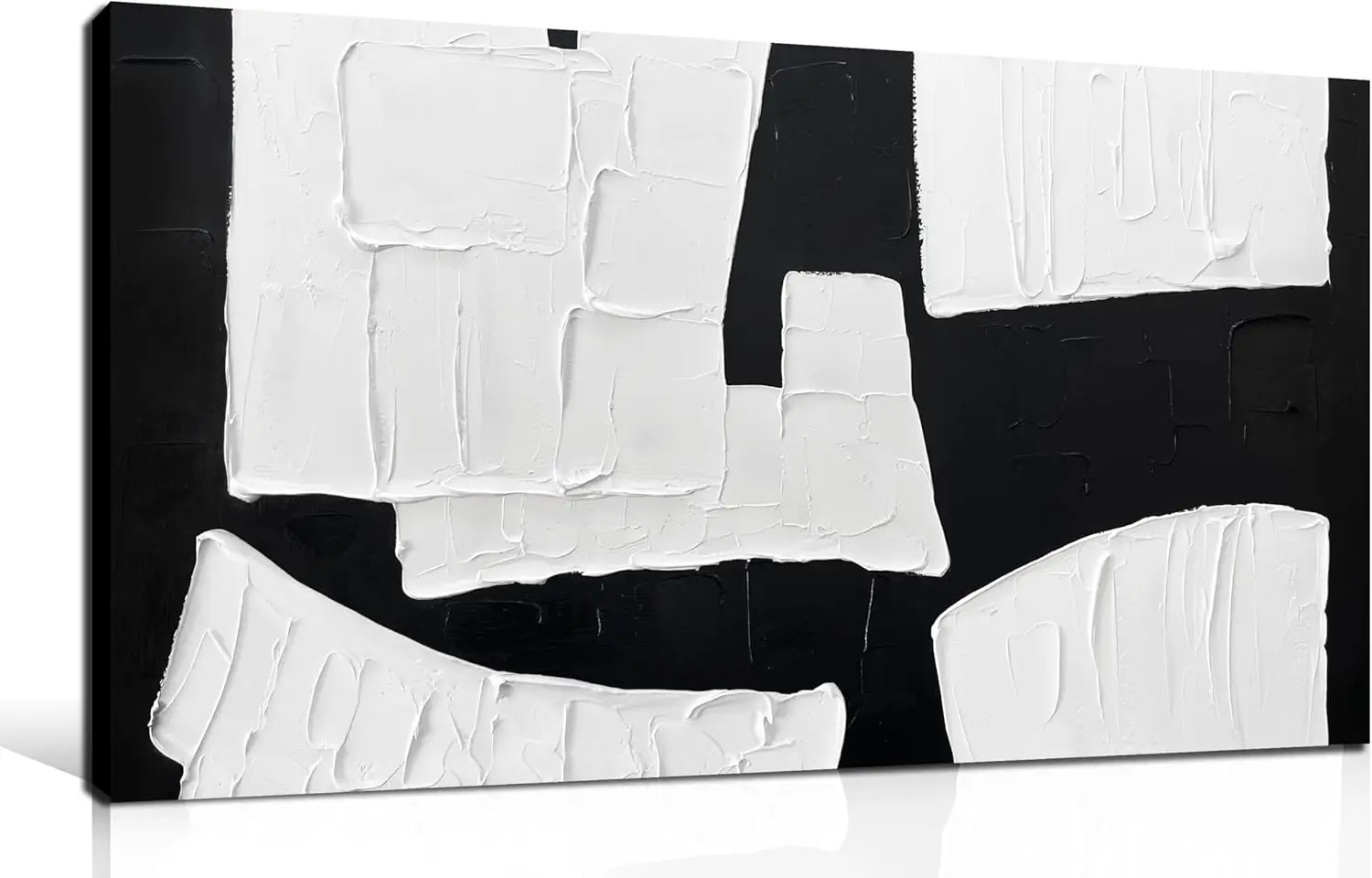 

Абстрактное черно-белое настенное искусство на холсте для спальни, гостиной, домашнего офиса, готовое к подвешиванию, 20x40 дюймов