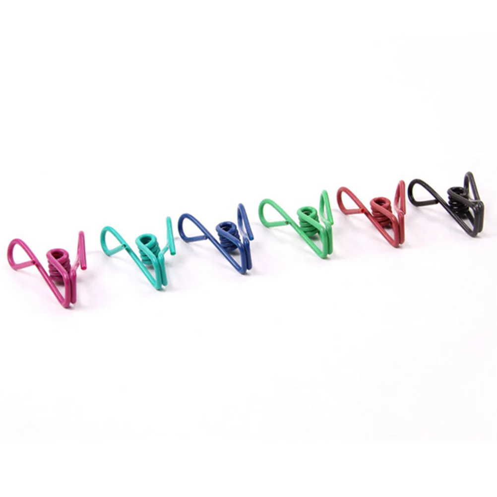 

50 Pcs Metal Clips 5 5x3x1 7cm R om Colors Reusable Clothesline Utility Bag Sealing Paper Holder Clothespin