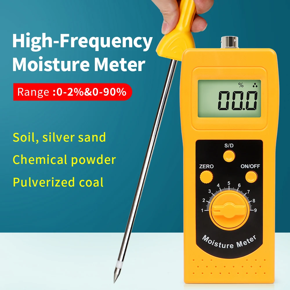 

DM400 High Frequency Moisture Meter DM400 With Long Probe for Soil, Silver Sand, Chemical Combination Powder, Coal powder