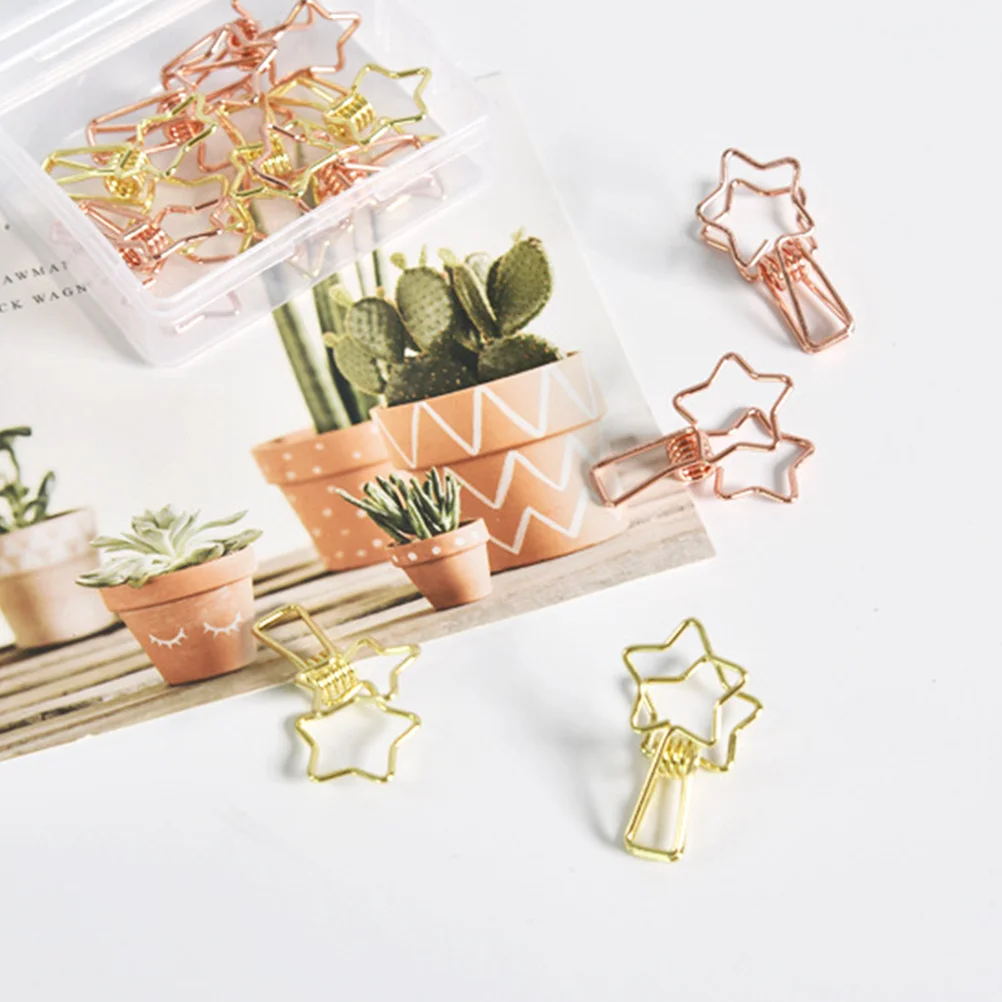 16 قطعة مقاطع صور معدنية تصميم بسيط استلام كليب متعدد الوظائف مكتب ملف المنظمون وثيقة المشابك مشبك استلام معدني #4