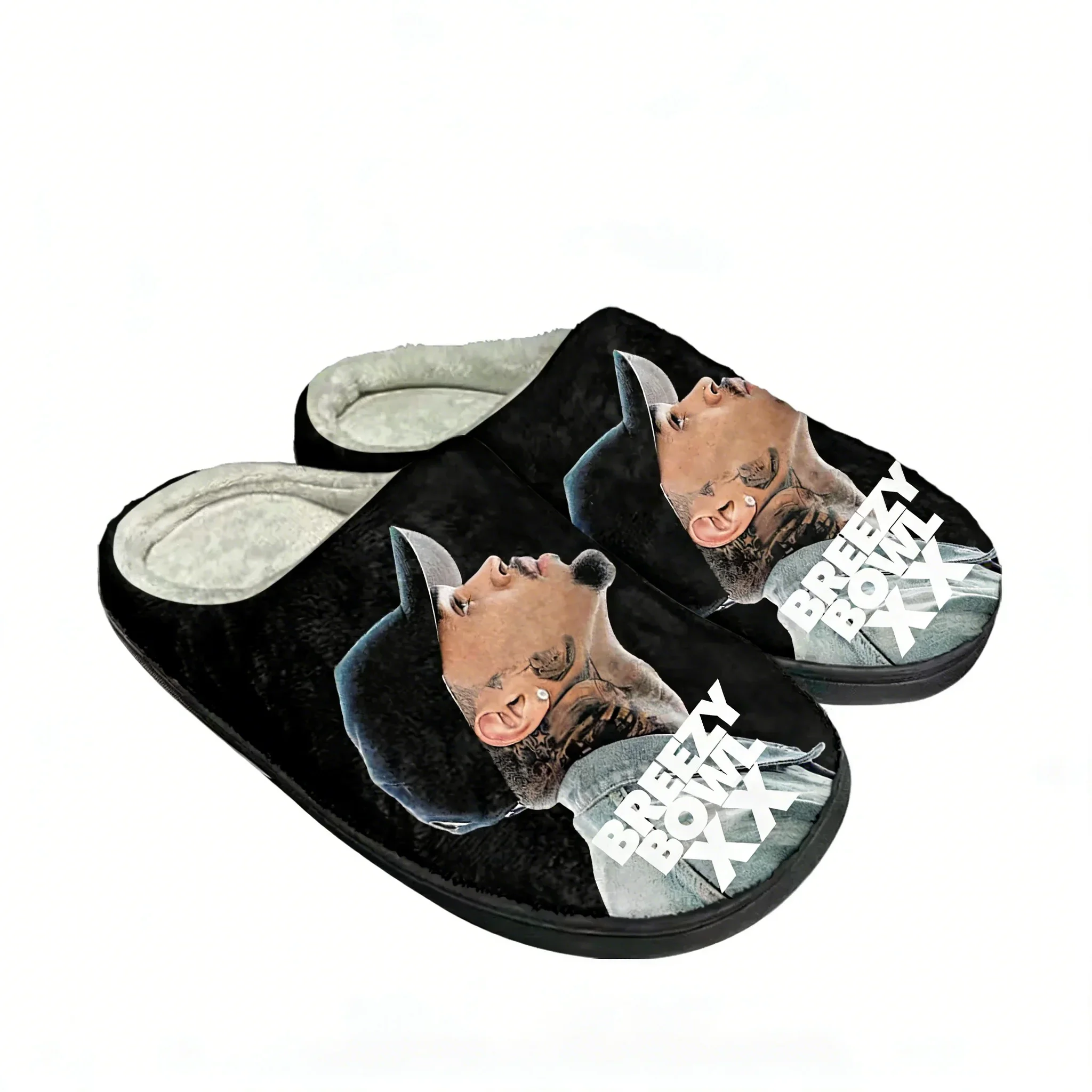 

Chris Brown Cotton Slippers High Quality Mens Womens Youth Boy Girl Plush Bedroom Keep Warm Shoes Customized Thermal Slipper