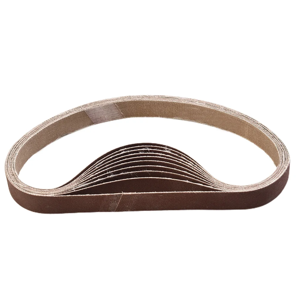 10 PCS/Set Sanding Belts 60-600-Grit Abrasive Bands For 15x452 Mm M10 Sanders File Sanders Belt Wood Soft Metal Polishing