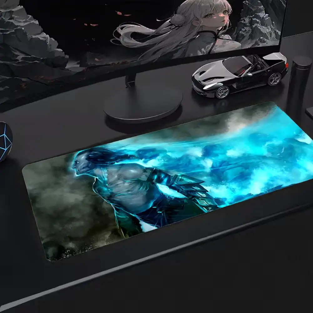 Popular G-Guild wars 2 Mouse Pad Keyboard Desk Mats, Kawai Rubber, Non-Slip Desk Mat, XXL90x40cm