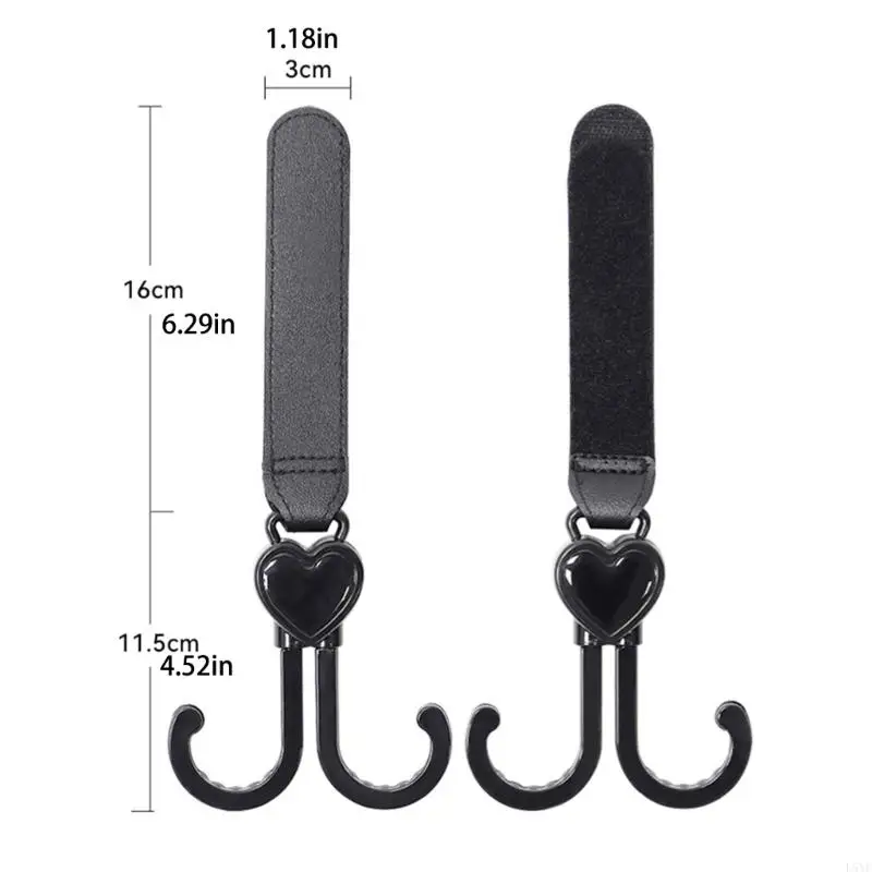 

L5YF Double Hooks Pram Car Accessories Baby Cart Bag Stroller Cart Hanger