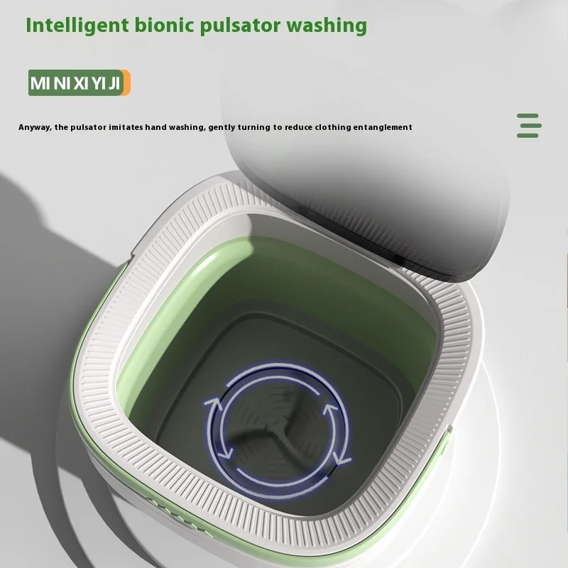 Cross-Border Mini Small Washing Machine For RV Foldable With Auto Dehydration For Socks Intimates US Plug Type