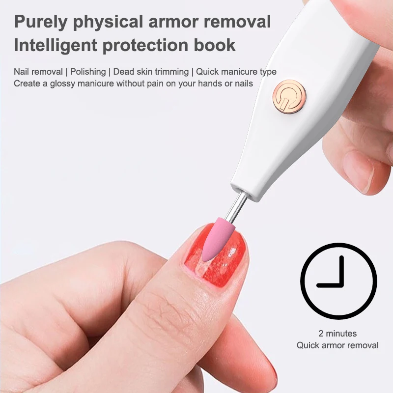 Electric Nail Polish Drill Machine Portable Mini Electric Manicure Art Pen Tools For Gel Remover