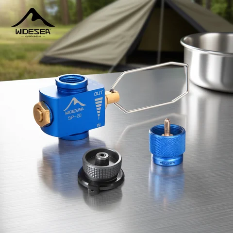 Widesea Camping Stove Propane Refill Adapter Gas Burner Gas Filling Butane Cylinder Tank LPG Saver Camping Equipment