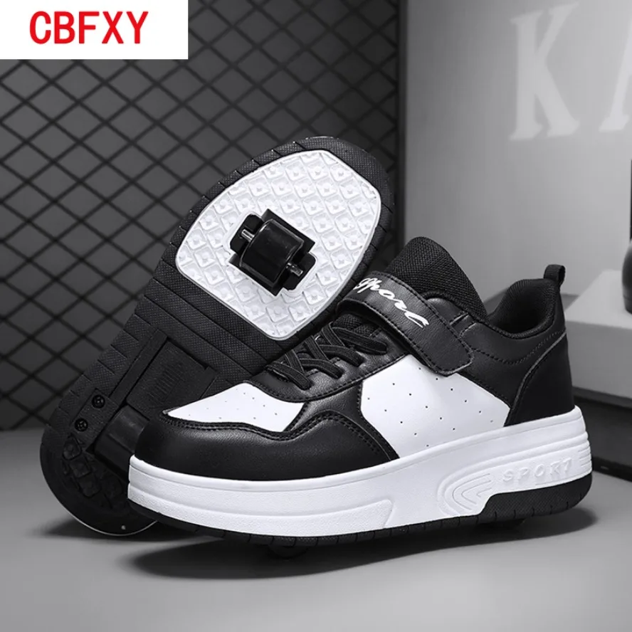 ultra-light-detachable-student-roller-skates-with-two-wheels-children's-walking-shoes-outdoor-sports-shoes-girls-boys-gifts
