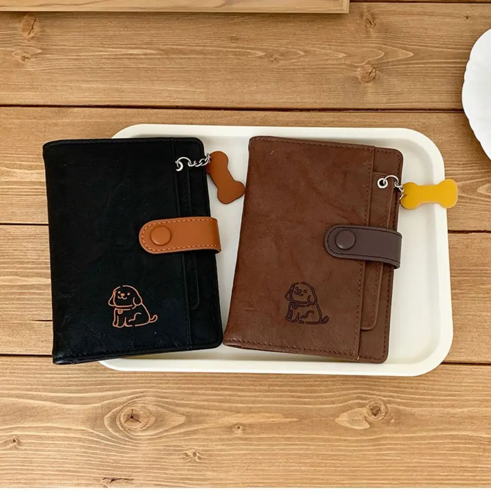 

Creative Card Holder PU Passport Bag Purse Passport Cover Passport Clip Cute Puppy Card Case Card Storage Bag Men