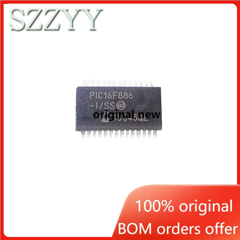5PCS PIC16F886-I/SS PIC16F886 16F886 SSOP-28 New original ic chip microcontroller In stock 100% original