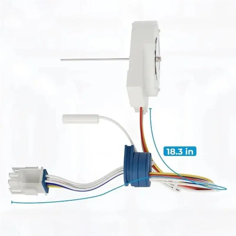 Motor de ventilador de repuesto para refrigerador GE Hotpoint WR60X10074 WR60X10307 WR60X30370, conjunto de ventilador del evaporador, pieza para congelador-【A73 Ac