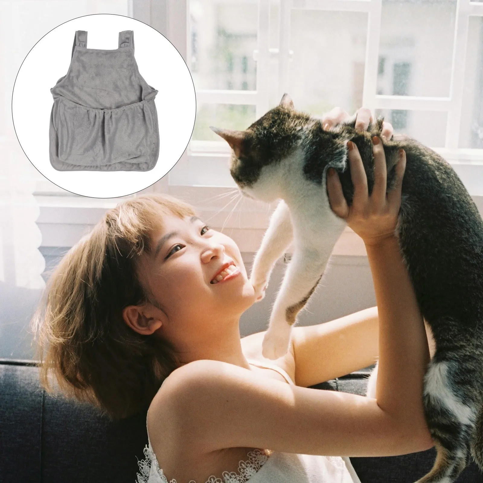

Cat Apron Pet Carrier Soft Comfortable Front Pouch Adjustable Straps Outdoor Sleeping Bag for Cats Dogs Puppy Sling Bag
