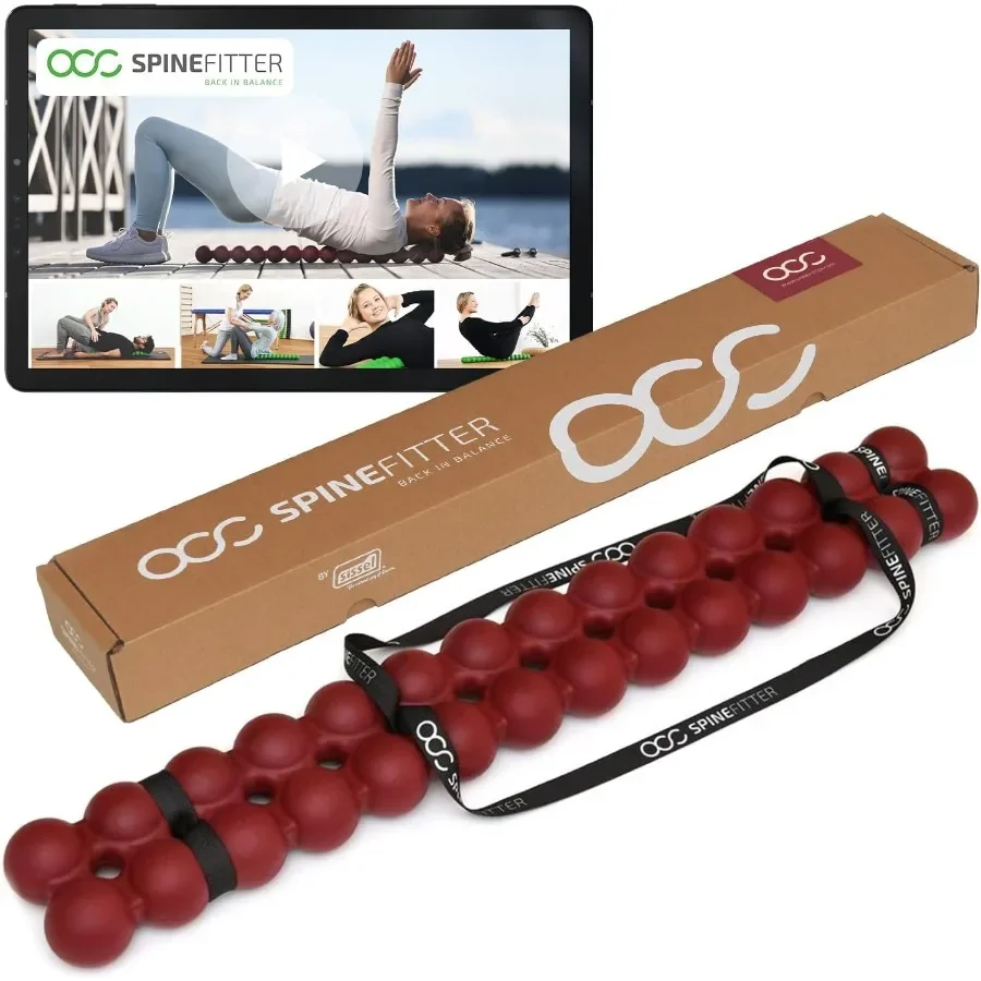 

SPINEFITTER by Purple Red Massage Device for Back and Balance Back Trainer Relieves Tension and Blockages Ideal for Pilates and