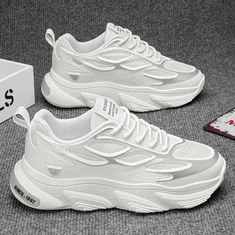 Lace-up Flat Sole Sneakers Man Shoes Casual Men's Sneakers 46 Size Sports Basketball Luxery Class Funky Sneeker Tenys