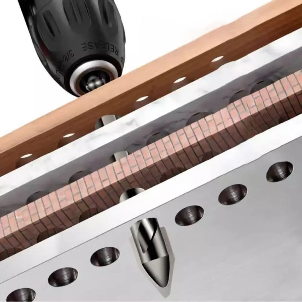 High Strength Oblique Head Eccentric Drill Bit Multifunction Triangle Tile Drill Bit Drill Bit Set Hex Shank Bit Tools