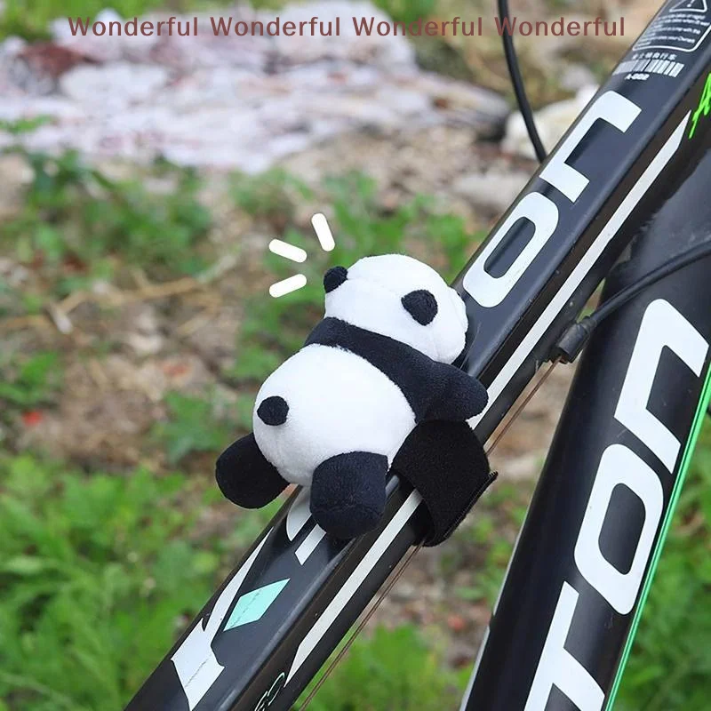 Soft Panda Plush Car Ornament Stuffed Animal Dashboard Handlebar Decoration Cute Interior Plushie for Kids Girls Gift