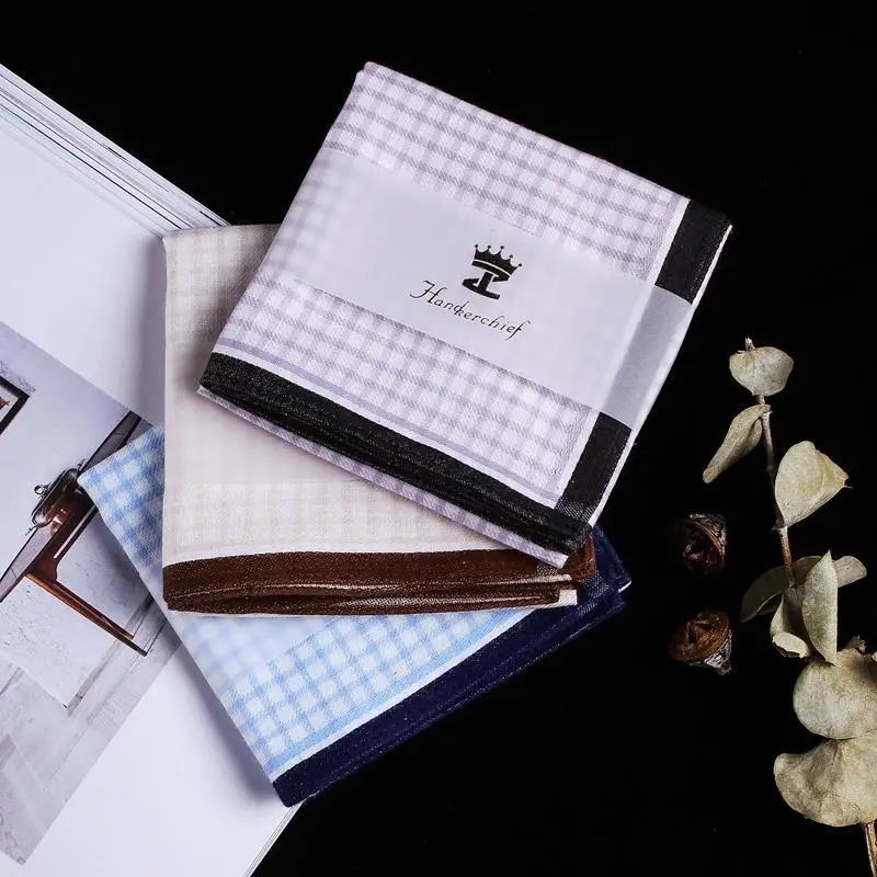 2 ชิ้น กล่องของขวัญสุดหรู ผ้าเช็ดหน้าผู้ชายสำหรับธุรกิจ ผ้าฝ้ายแท้ ซับเหงื่อ นุ่มสบาย เป็นมิตรกับสิ่งแวดล้อม