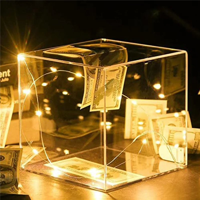 1 PCS Acrylic Money Bank Acrylic Bank Box Reusable Transparent Piggys Bank Box Delicate Money Bank 15Cm-A32R