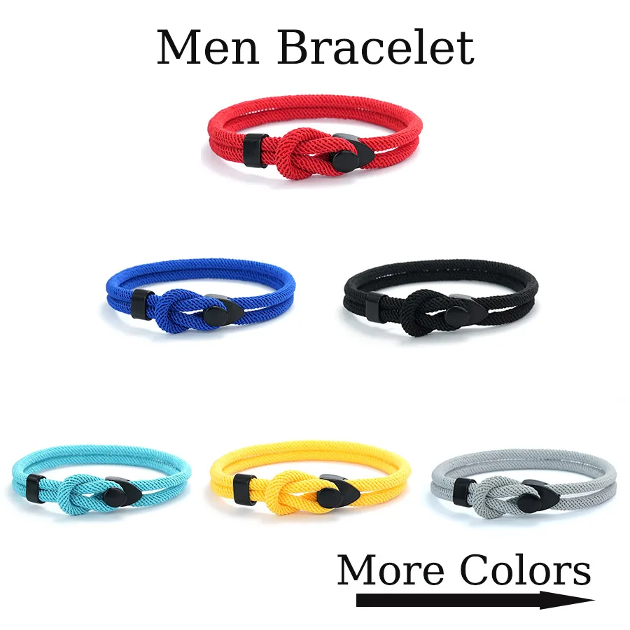 Fashion Milan Rope Bracelet Men Apparel Accessories Double Layer Easy Hook Braclet Adventure Sports Huaband Gift Jewelry Pulsera