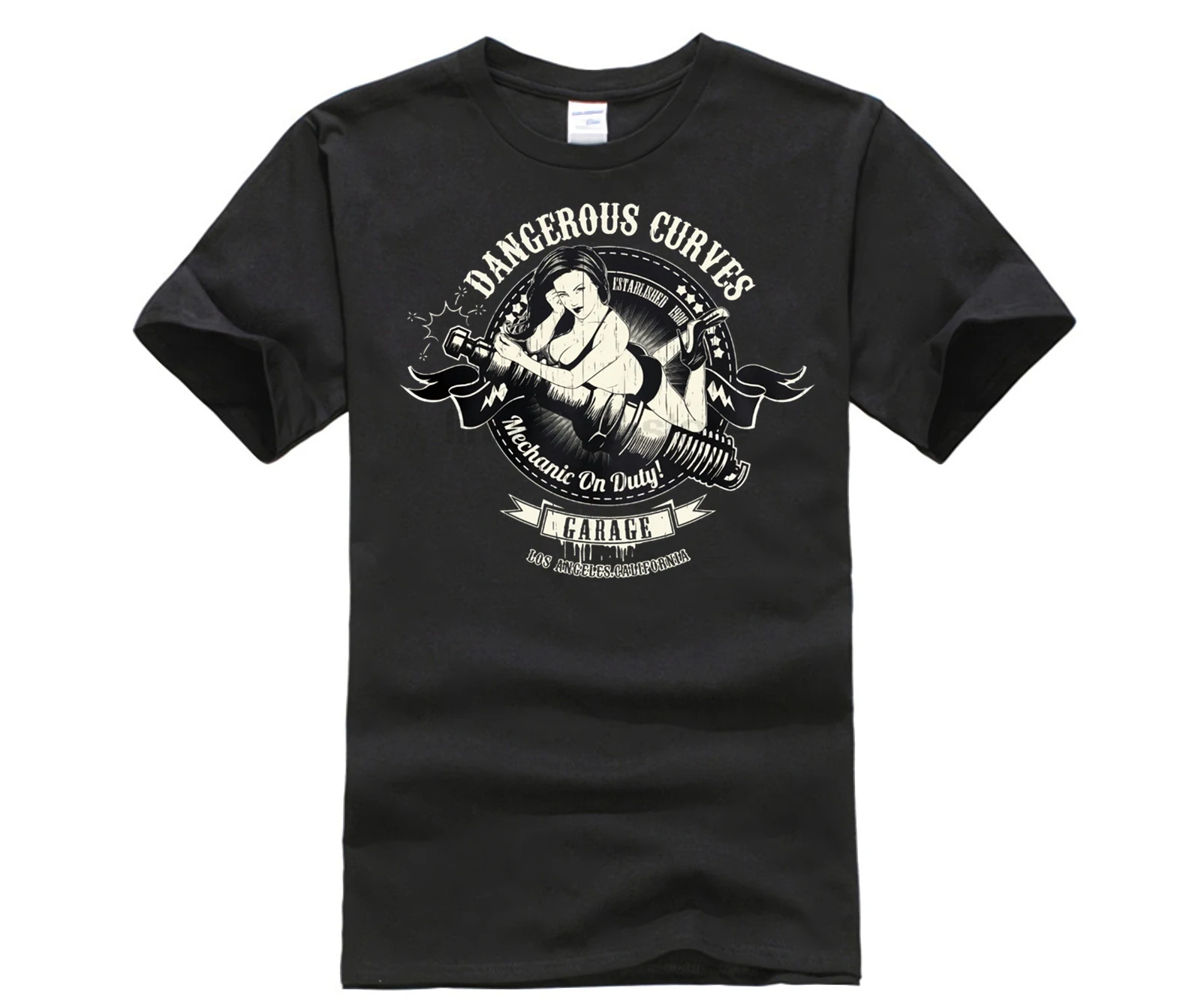Оптовая продажа 2024, Мужская уникальная хлопковая Футболка DILDAN, Мужская футболка Mechanic On Duty в стиле ретро, Сексуальная рубашка для мотоциклистов