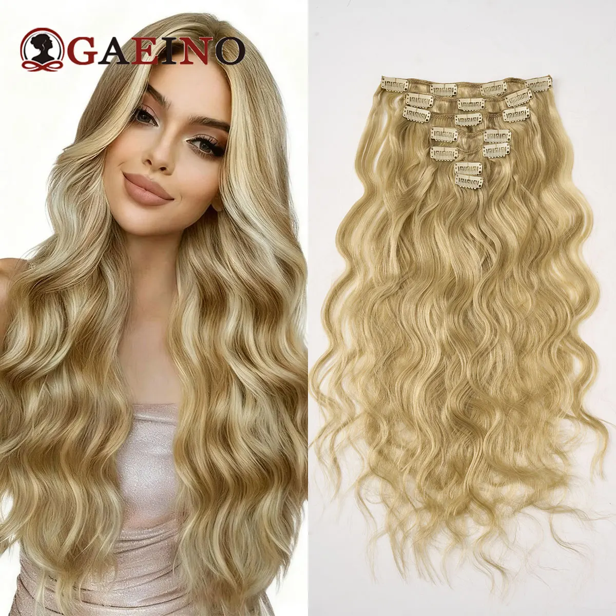 

12A 7 шт./компл., зажим для наращивания человеческих волос, естественная волна, 100% заколка для человеческих волос Remy, 120 г, полная голова для женщин, 14-24 дюйма