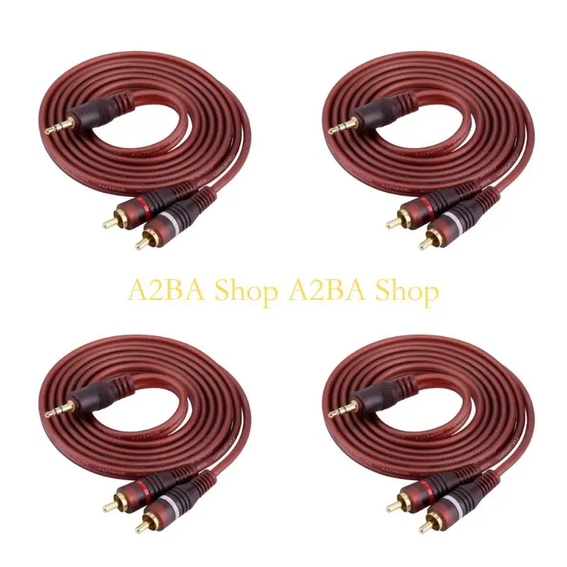 A2BA 3.5mm split end cord for home speaker input and media player use
