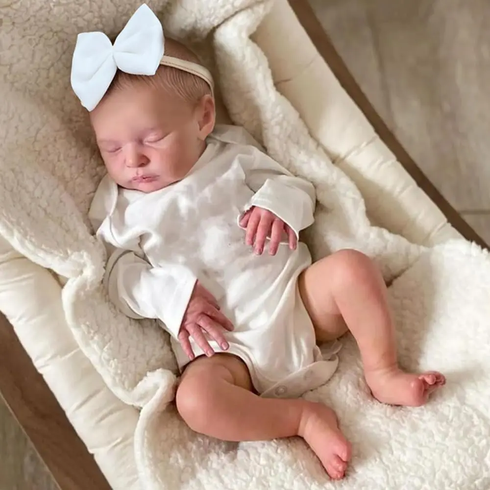 

Reborn Baby Dolls - 18 Inch Lifelike Newborn Baby Doll, Realistic Baby Doll with Advanced Painted, Look Real Sleeping Girl Baby