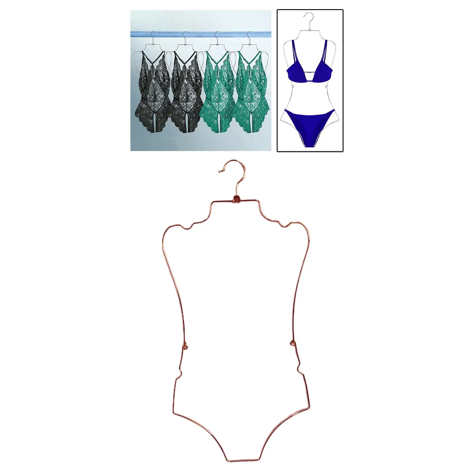 

Bathing Suit Hanger Lingerie Hanging Rack Portable Foldable Swimsuit Hanger for Closet for Boutiques Shops Closet Wardrobe