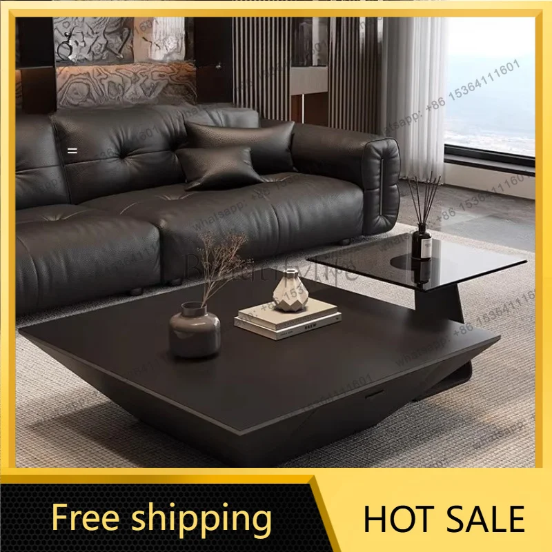 XX.Modern Decoration Coffee Table Luxury Designer Simple Aesthetic Coffee Table Minimalist Unique Mesas Bajas Living Room Furnit
