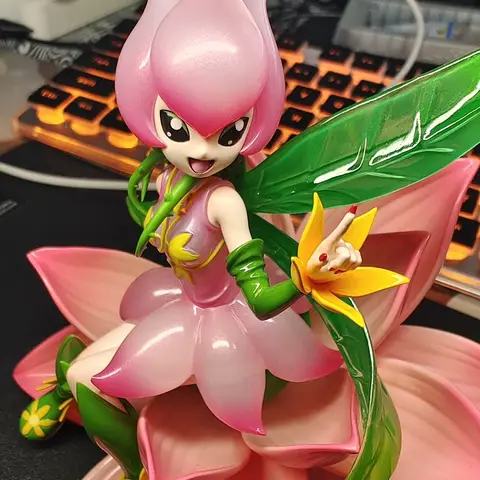 Digimon New Century Game Perifer Kvinnlig Resonans Ornament Blommafé Odjur Handgjord Digital Tyrannosaurus Anime Modell Gåva 12 best sales Funko Pop Digimon - №12