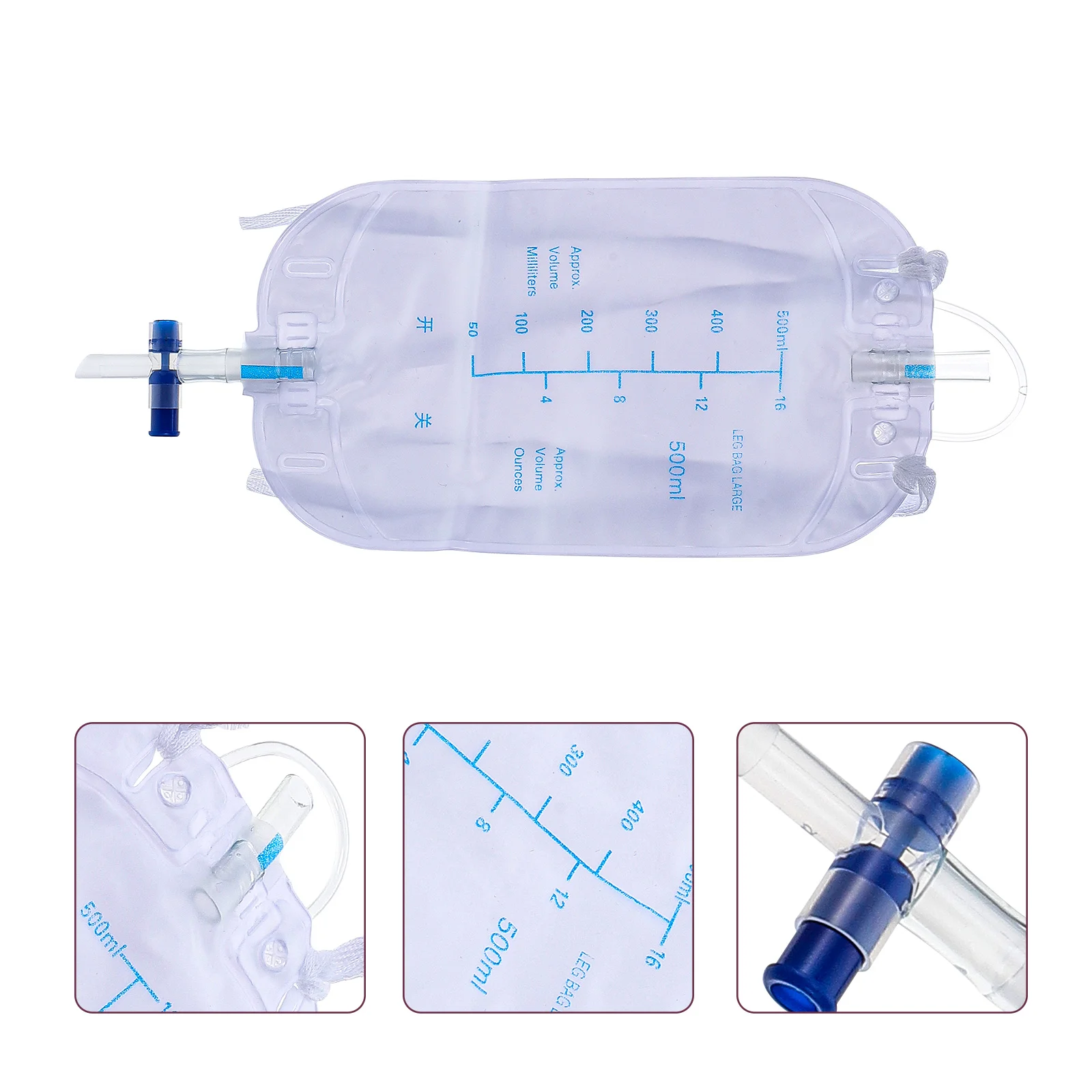 4pcs Elder Urine Drainage Bags Disposable Urine Storage Pouches Nursing Bags Urinary Drainage Bag Disposable Urine Bag