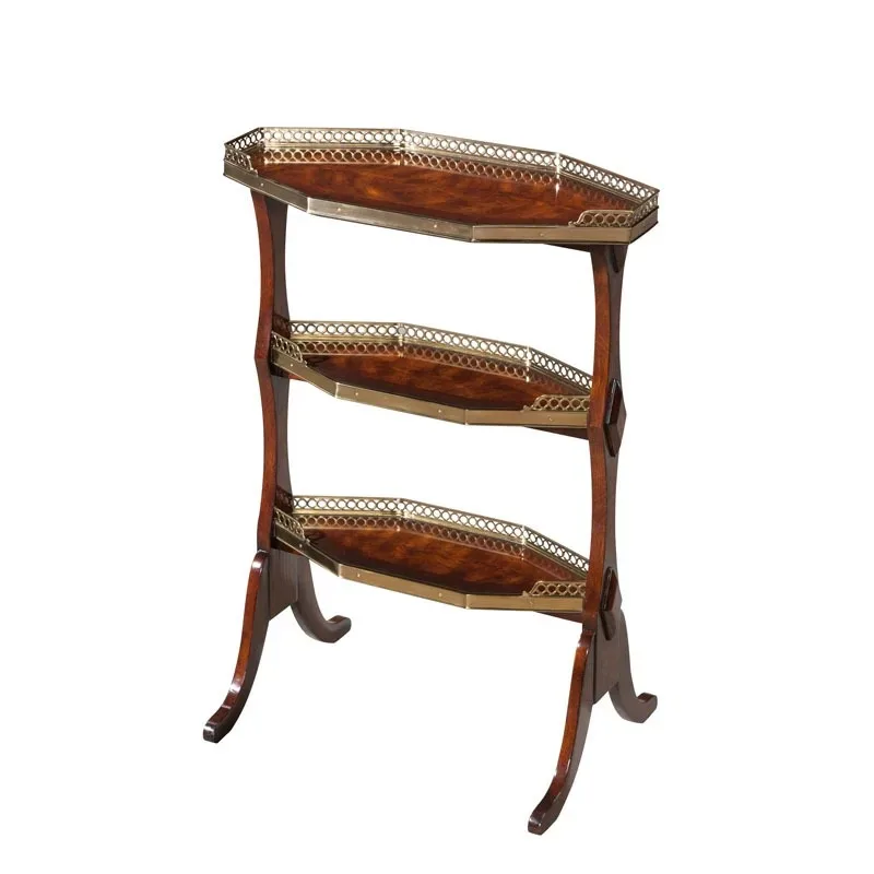 Light luxury flower several neoclassical palace mahogany book and newspaper shelves