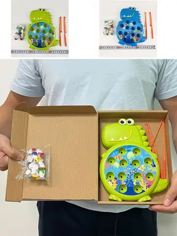 Dinosaur Simple Magnetic Fishing Toys Play Rod Game Toys for Children Baby Montessori with Rod Kids Educational No Rotating Gift