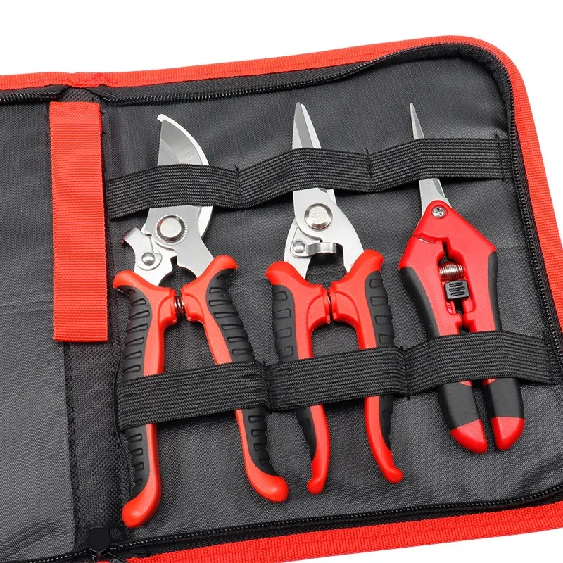 Stainless Steel Garden Scissors, Pruning Scissors, Three-piece Bag Packaging, Set of Scissors