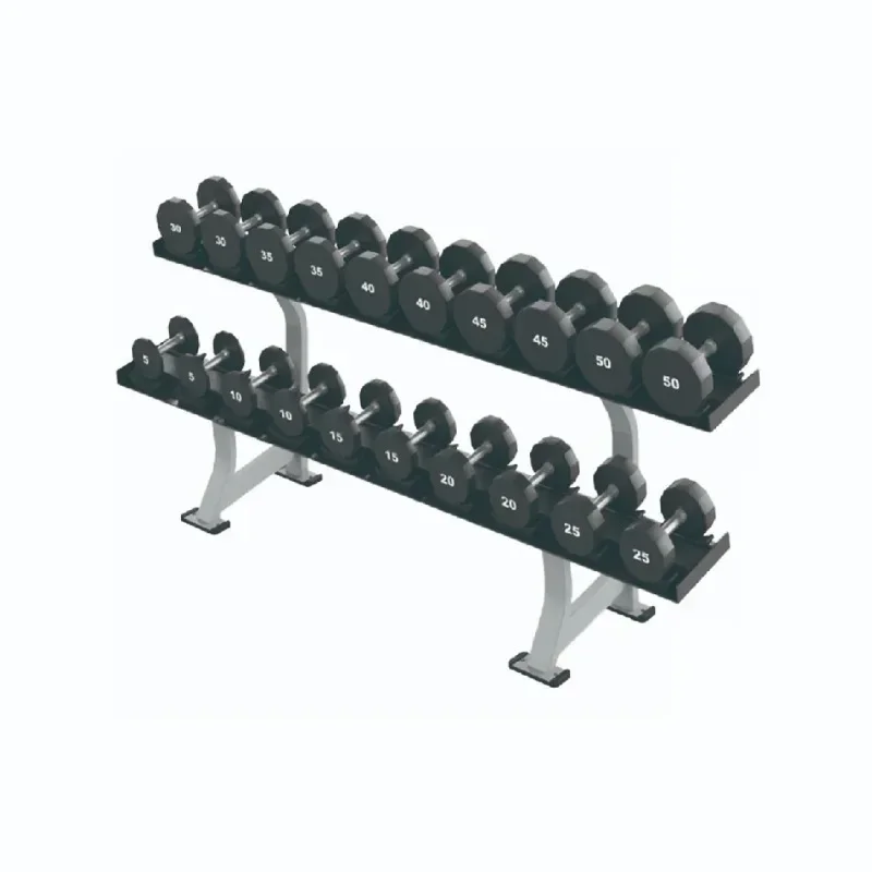 2-Tier Dumbbell Storage Rack Sturdy Construction For Home Gym Fitness Equipment Organization And Space Management