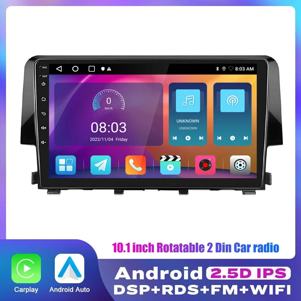 

Android13 For Honda Civic 10 2015-2019 2020 Car Radio Multimedia Video Player Navigation No 2din 2 Din DVD auto wireless Carplay