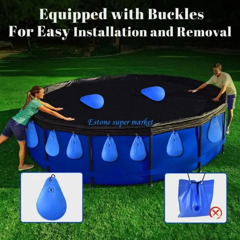 090B PVC Pool Weight Bag Set with Carabiner Hook for Pool Frame Hanging