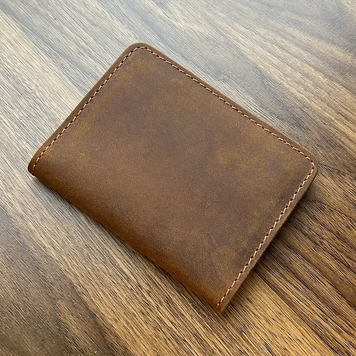 Rzemieślnicze skórzane etui na karty kredytowe Vintage mały portfel na etui na karty kredytowe i prawo jazdy w stylu Vintage prezent dla mężczyzn