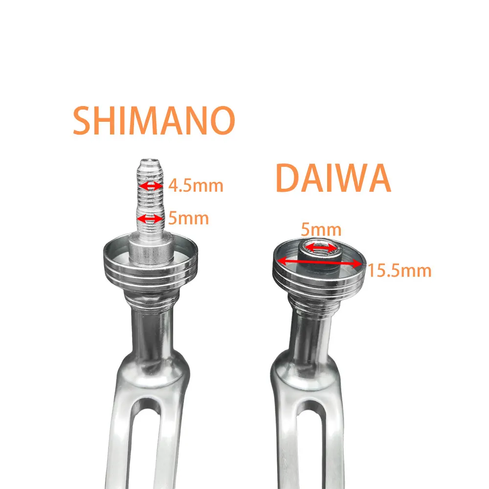 Full Metal Fishing Reel Handle for DAIWA/SHIMANO Screw-in Type