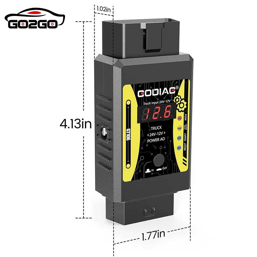 GODIAG GT106 Plus l24V to 12V Heavy Duty Truck Adapter for X431 easydiag/ Golo/ / IDIAG/ ThinkCar/ ICarScan/ GOLO/ DBScar II