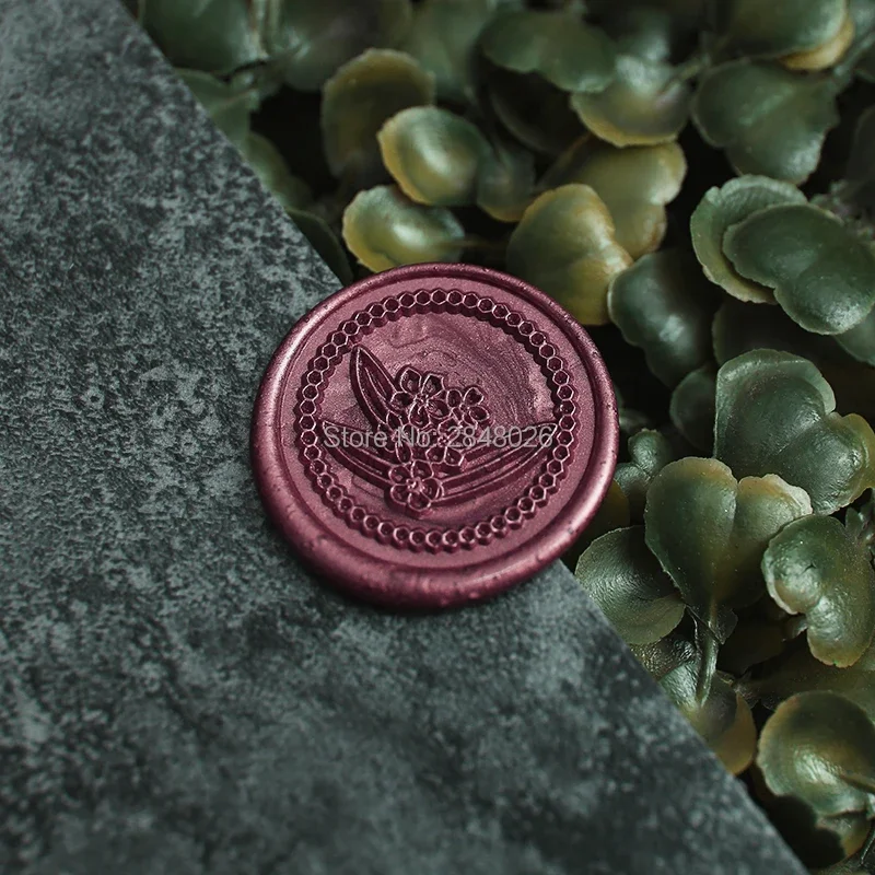 Forget me not flower Wax Seal Stamp kit,wedding favor wax seal stamp, floral invitation seals,flower sealing stamp