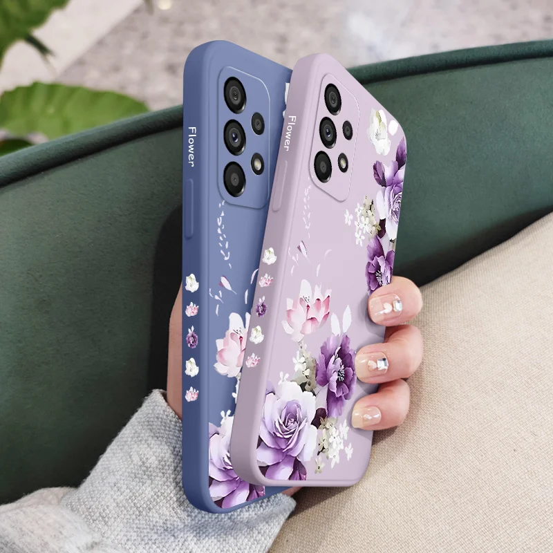 Beautiful Peony Case For Samsung Galaxy A73 A53 A33 A23 A13 A03 A72 A52 A52S A32 A22 A12 A02 A02S A71 A51 A31 A21S 4G 5G Cover