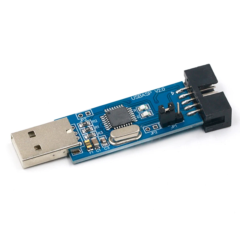 USBASP-USBISP AVR 프로그래머 USB ATMEGA8 ATMEGA128, ATtiny/CAN/PWM 10 핀 와이어 모듈, DIY + 10 핀-6 핀 어댑터 보드, 1 세트