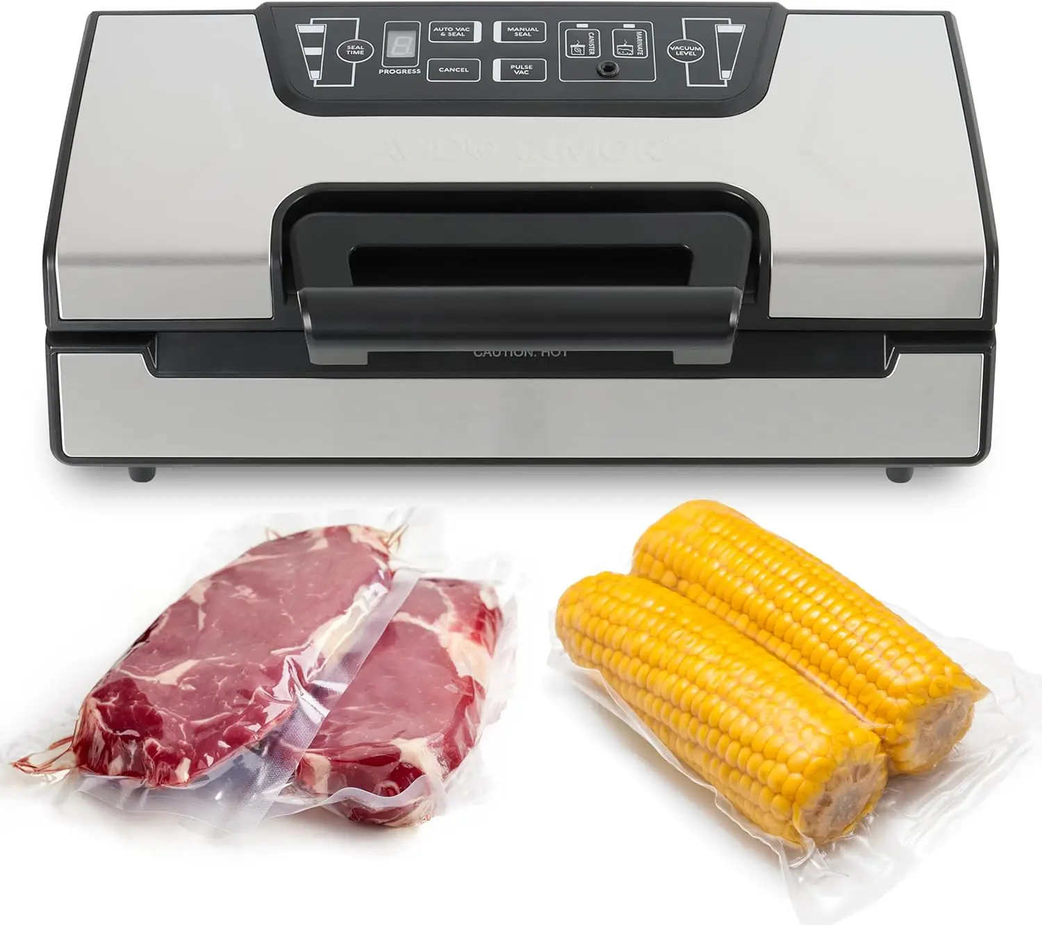 

Compact Vacuum Sealer with Roll Storage and Built-In Cutter for Food Preservation