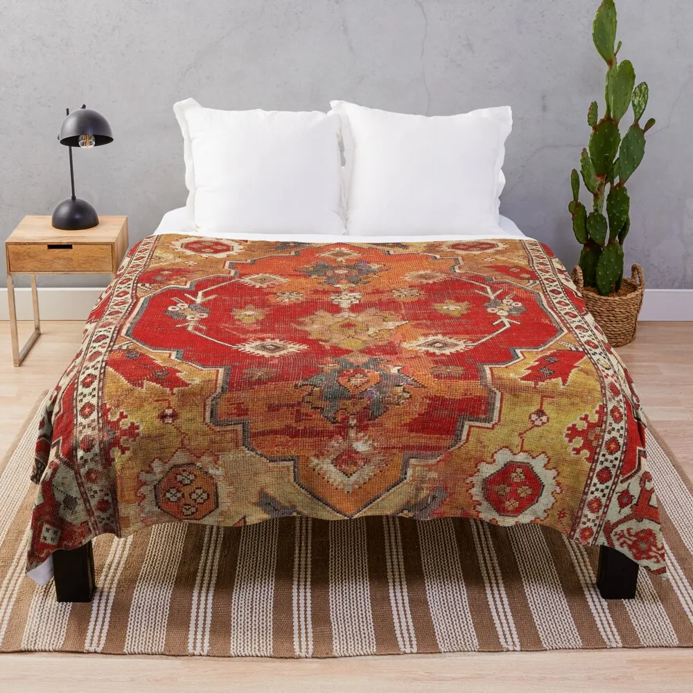 

Transylvanian West Anatolian Carpet Print Throw Blanket Luxury Luxury Designer Blankets For Sofas Beautifuls Blankets