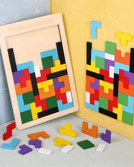 Planche de Puzzle, blocs de construction, bricolage, Collection de panneaux intelligents, cadeau créatif, jouets en bois, jeux pour enfants