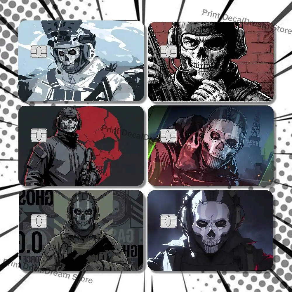

Game G-GhostS Credit Card Skin Party Stickers for Visa Bank Card Bus Metro Access Card Pvc Waterproof Decal Gift