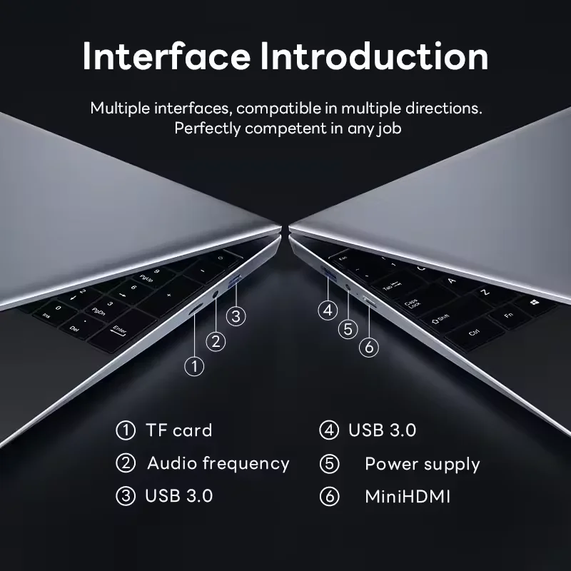 2025 New Core i9 8950HK Portable Laptop Computer 16GB DDR4 1TB 2TB SSD 14.1" Notebook Windows 11 Pro 4K Office Study Gaming PC