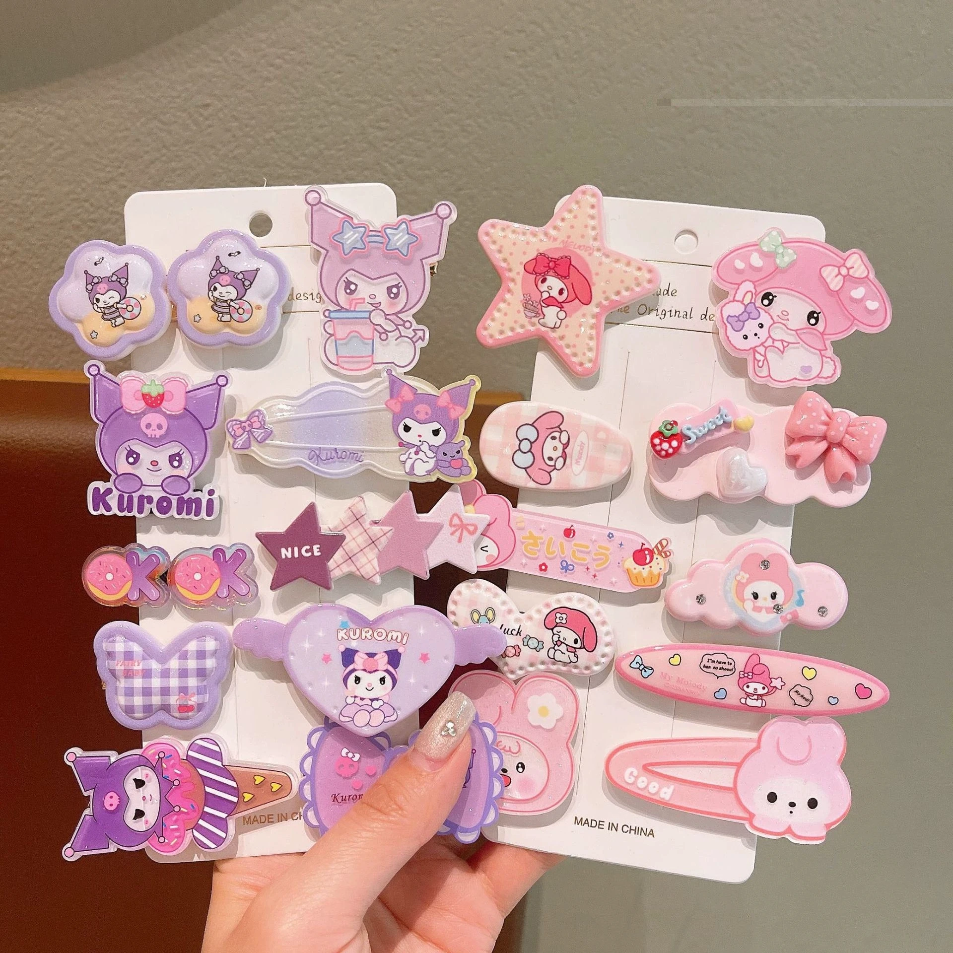 Hello Kitty Kuromi Hair Access - Tie Clip Set review and price